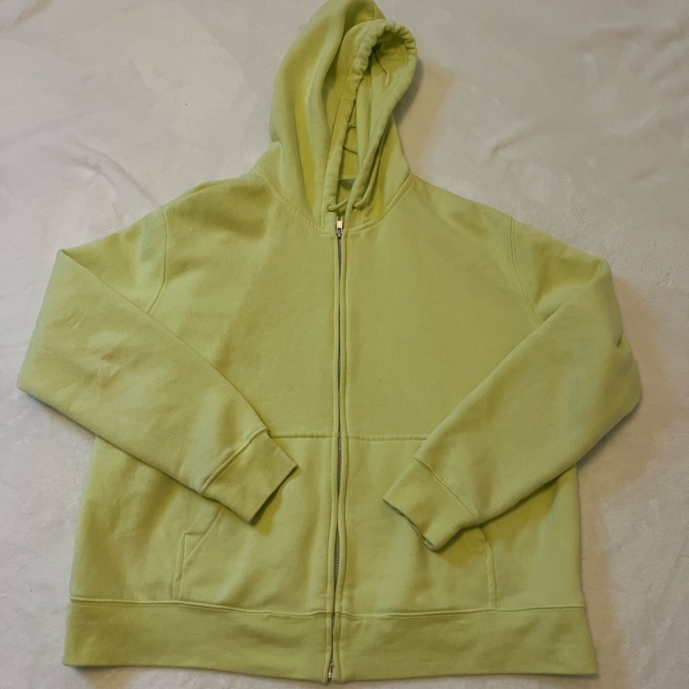 Yellow divided zip up